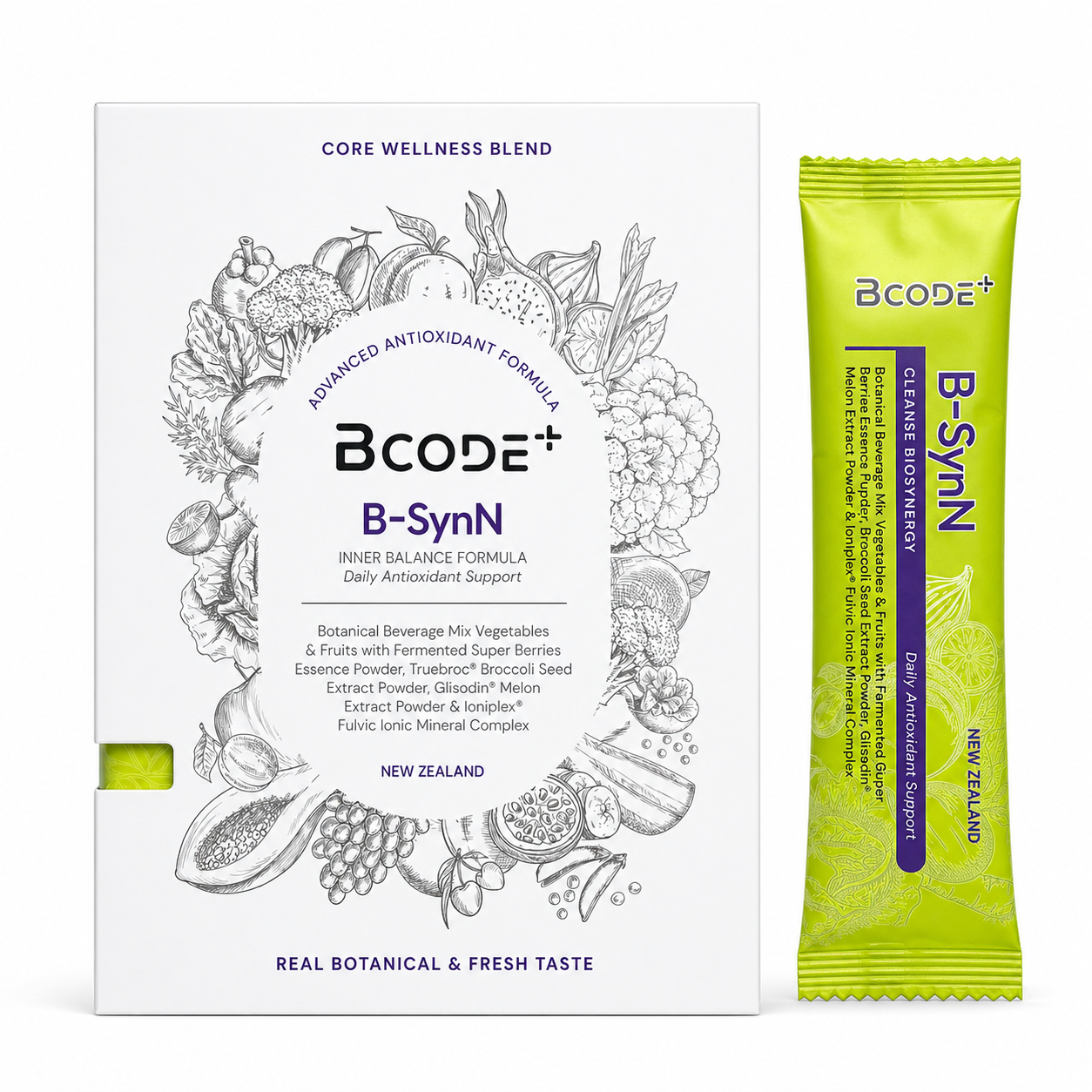 BCODE+ B-SynN 抗氧營養補充粉 (含 Truebroc 及 Ionplex 成分)  (15包裝)